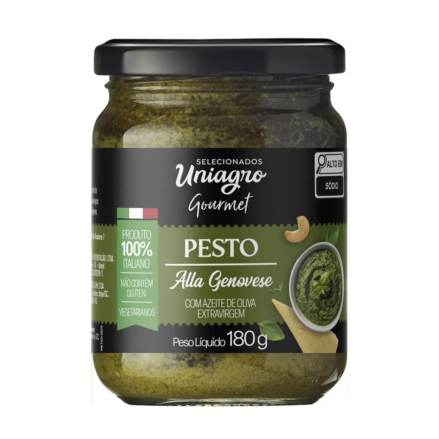 Uniagro Molho Pesto Genovese Vd 12 x 180g