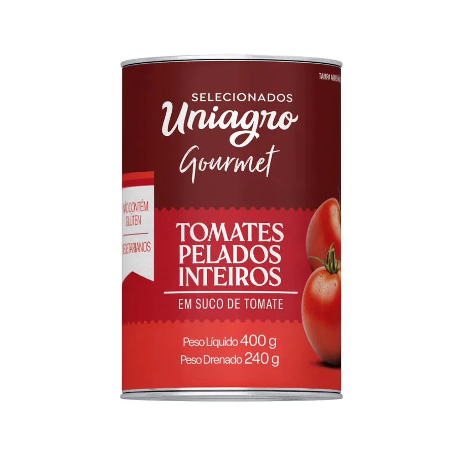 Uniagro Tomate Pelado Lt 24 x - Argentino 400g