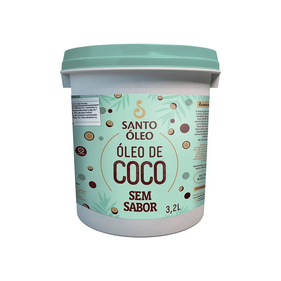 Santo Óleo Óleo de Coco sem Sabor 3200ml