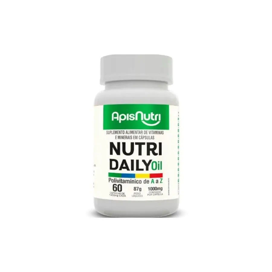 Apisnutri Polivitamínico de A a Z Nutri Daily Oil 60 Caps 1000Mg