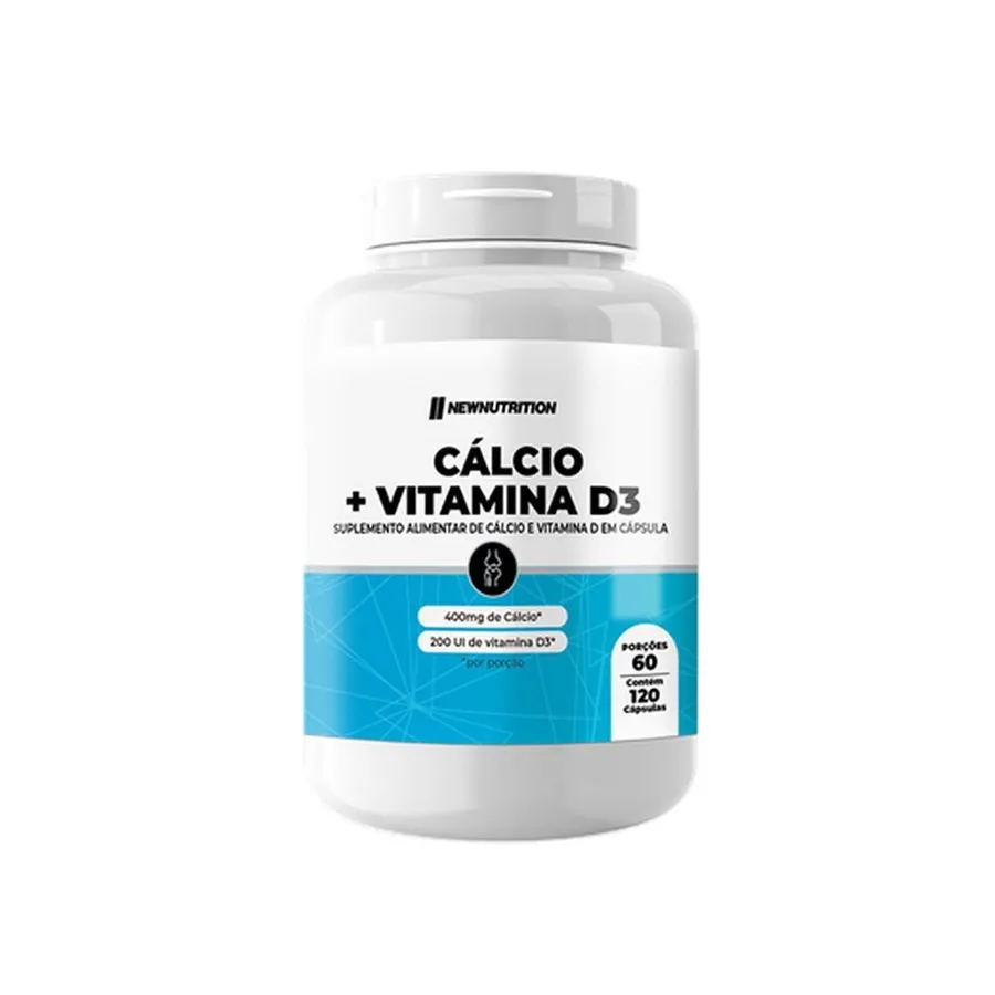 NewNutrition Cálcio + Vitamina D3 - 120 Cápsulas