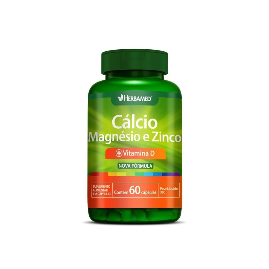 Herbamed Calcio, Magnésio, Zinco E Vit D3 - 60 Cápsulas