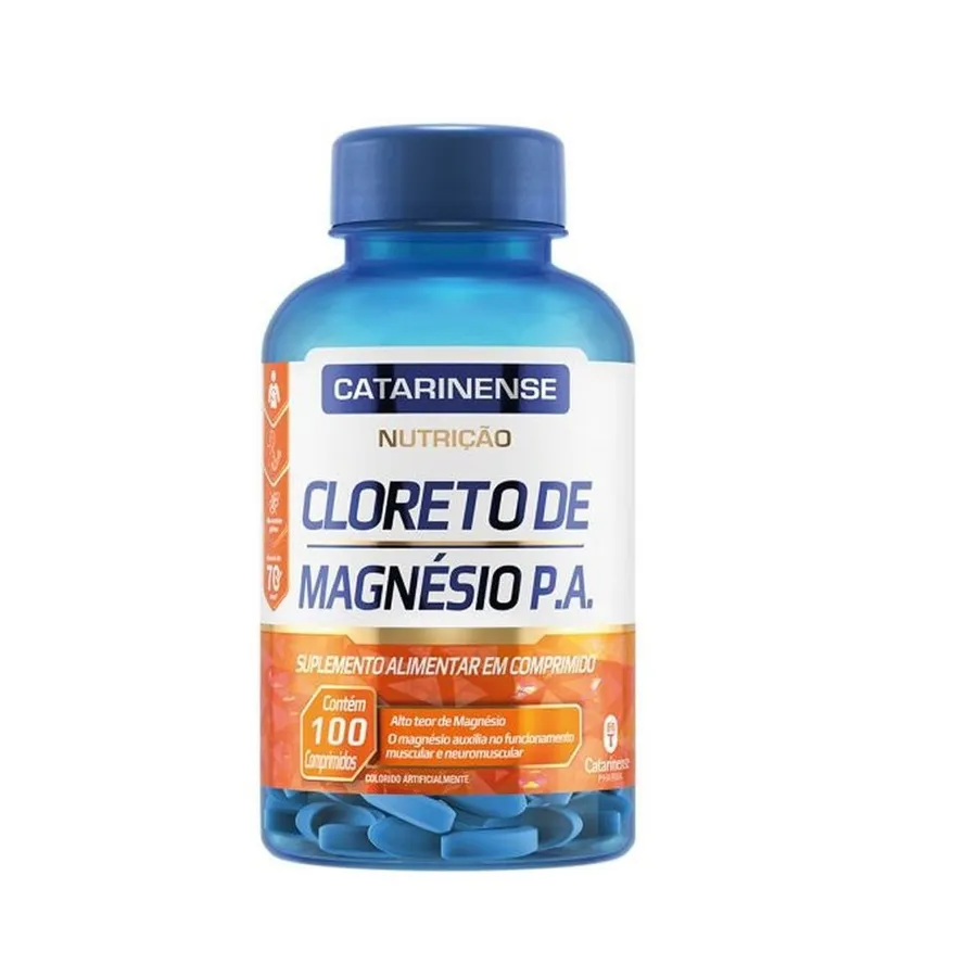 Catarinense Nutrição Cloreto de Magnésio PA - 100 Comprimidos