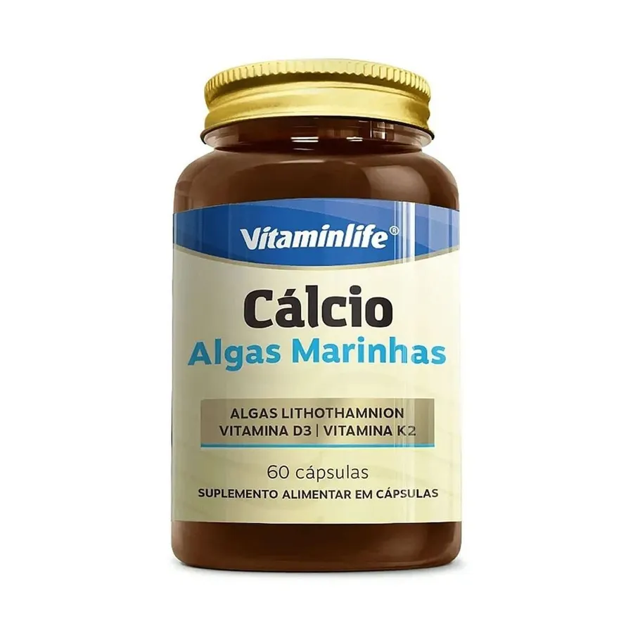 VitaminLife Cálcio Algas Marinhas - 60 Cápsulas