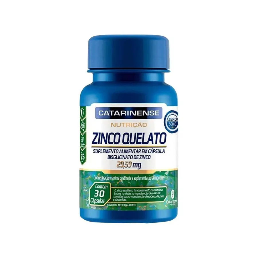 Catarinense Nutrição Zinco Quelato - 30 Cápsulas