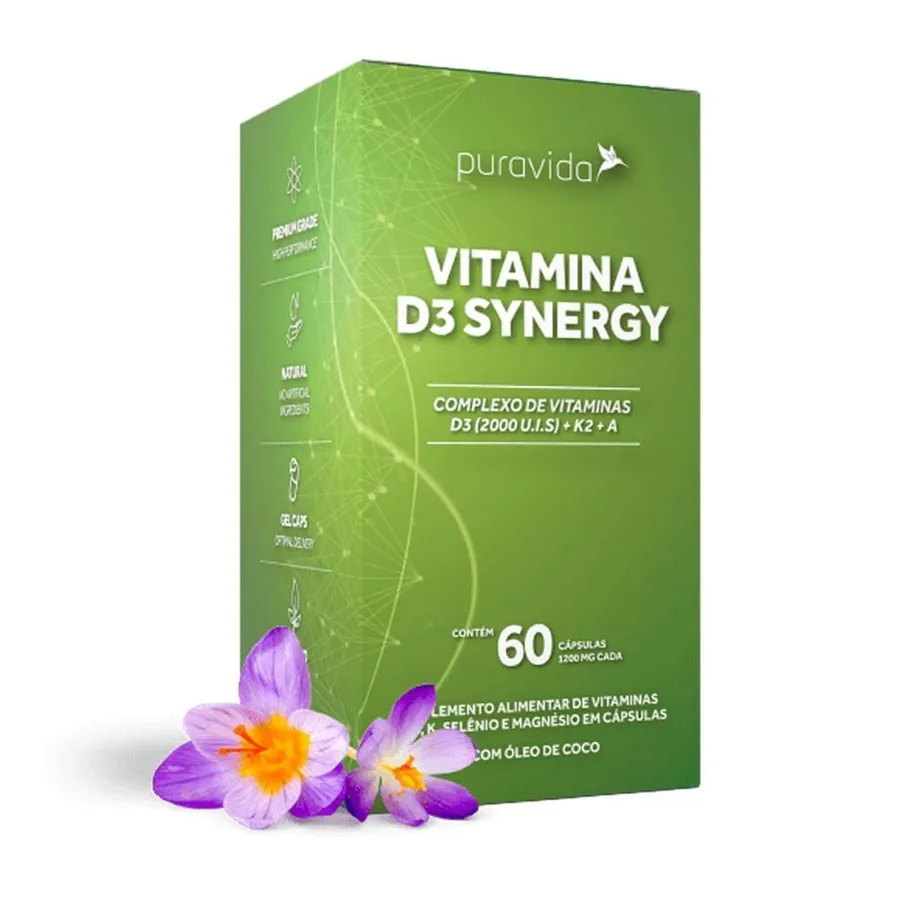 Puravida Vitamina D3 Synergy - 60 Cápsulas