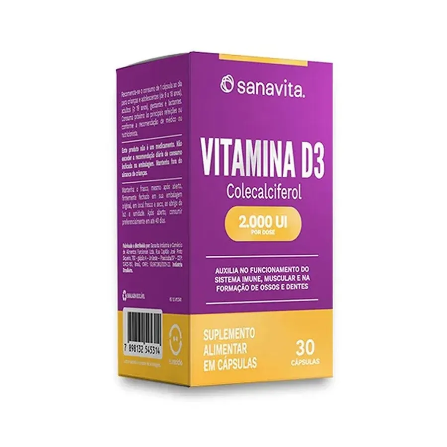 Sanavita Vitamina D3 - 30 Capsulas