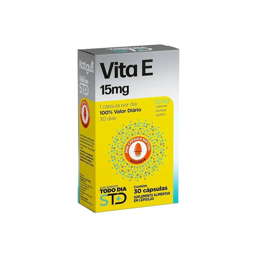 Katiguá Vitamina E STD - 15mg 30 Cápsulas
