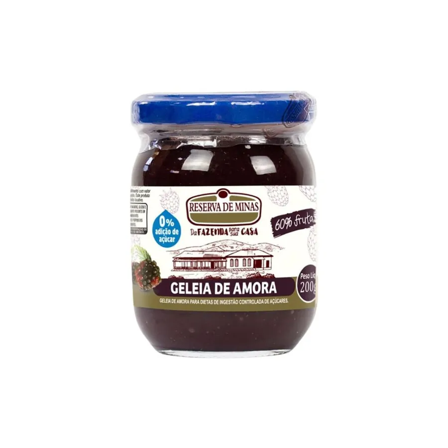 Reserva de MInas Geleia de Amora 60% Fruta 240gr