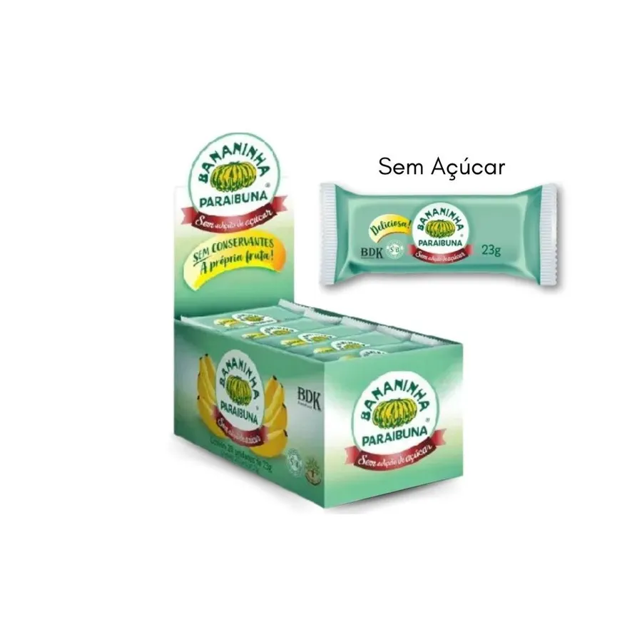 Display de Bananinha Paraibuna Sem Adição de Açúcar - 20 Un 460gr
