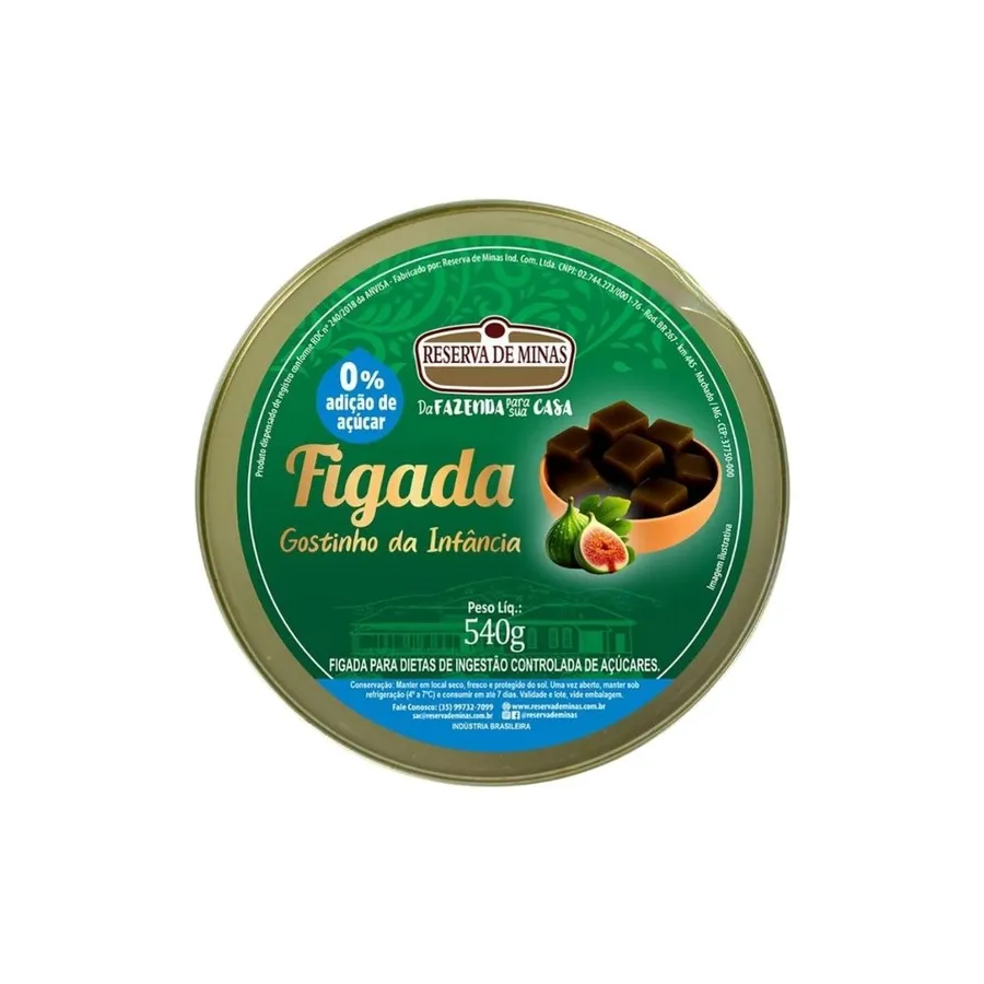 Figada Natural diet 0 (zero) % açúcar - Reserva de Minas - Lata 540gr