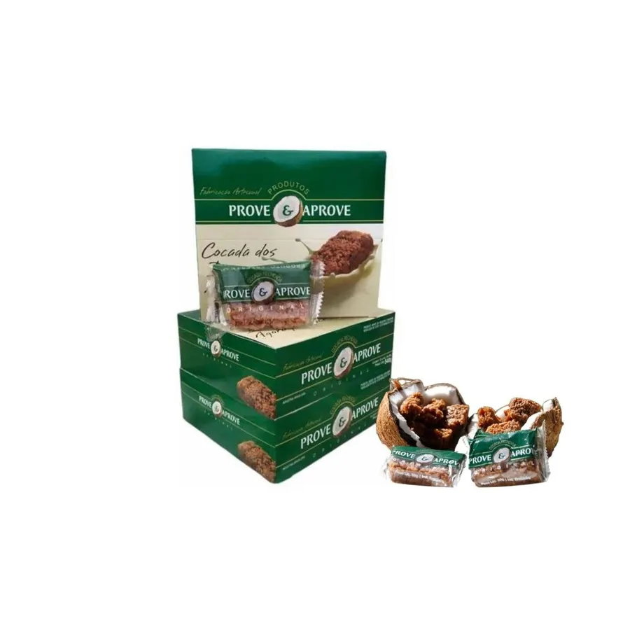 Display de Cocada Artesanal Prove e Aprove - 12 un. 540gr