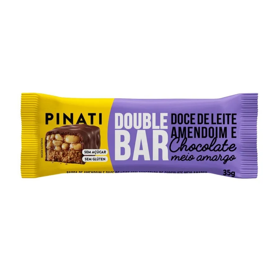 Pinati Double Bar Doce de Leite Amendoim e Chocolate 35g