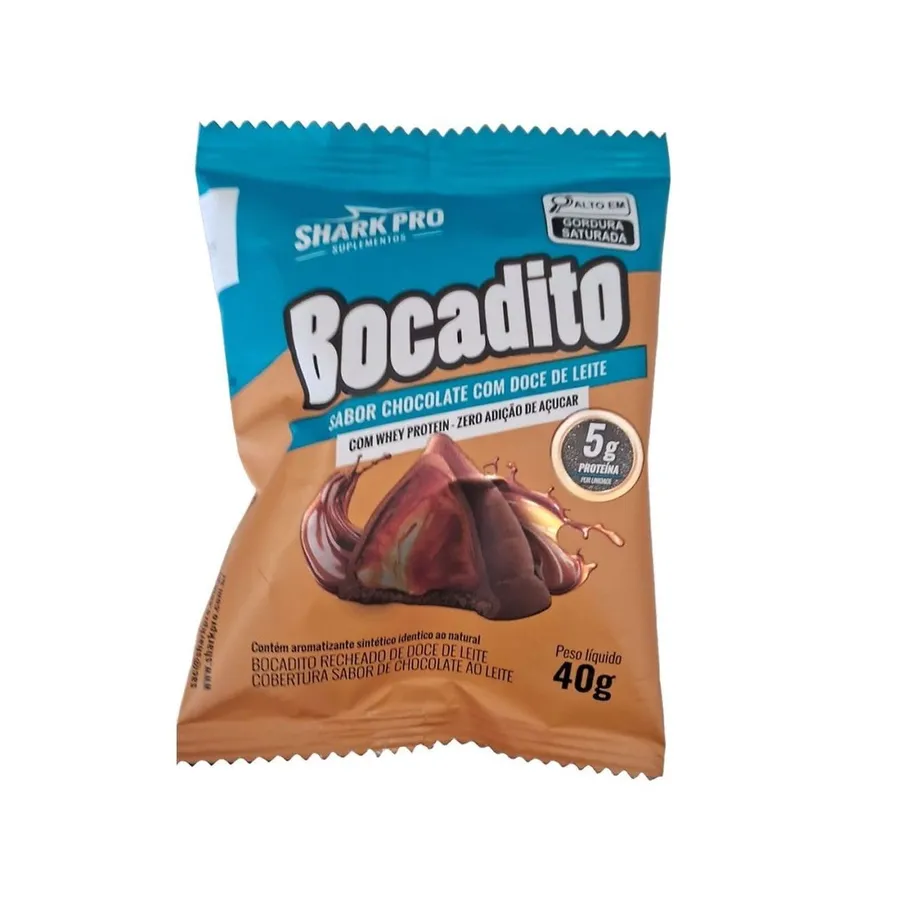 Shark Pro Bocadito - 1 Unidade Chocolate Com Doce de Leite 40g
