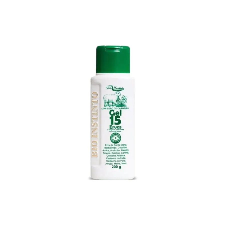Gel para Massagem 15 Ervas + Sebo de Carneiro Bio Instinto 200gr