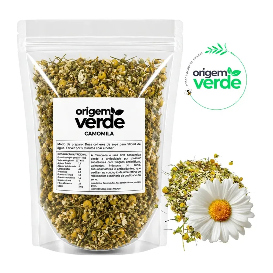 Origem Verde Camomila Flor 100% Natural para Chá