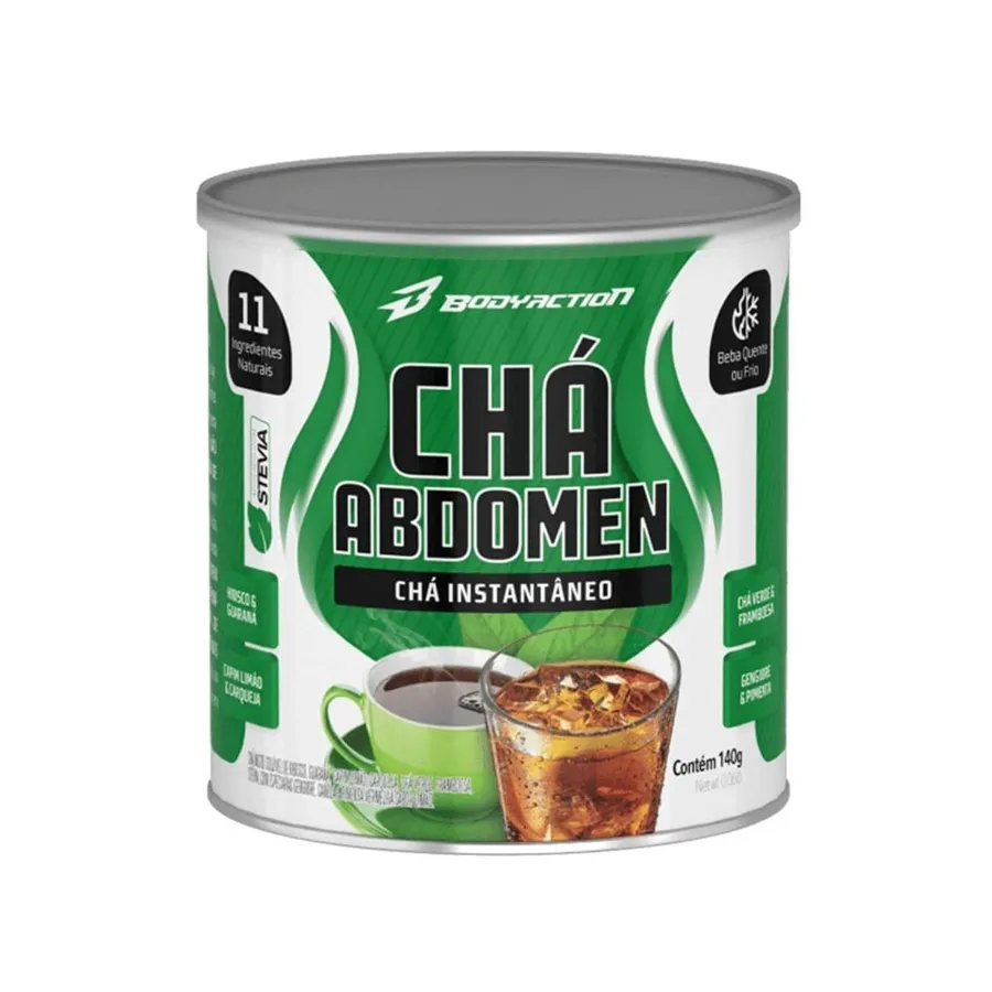 BodyAction Chá Abdomen Instantâneo - Hibisco, Guaraná, Capim Limão e Carqueja 140g