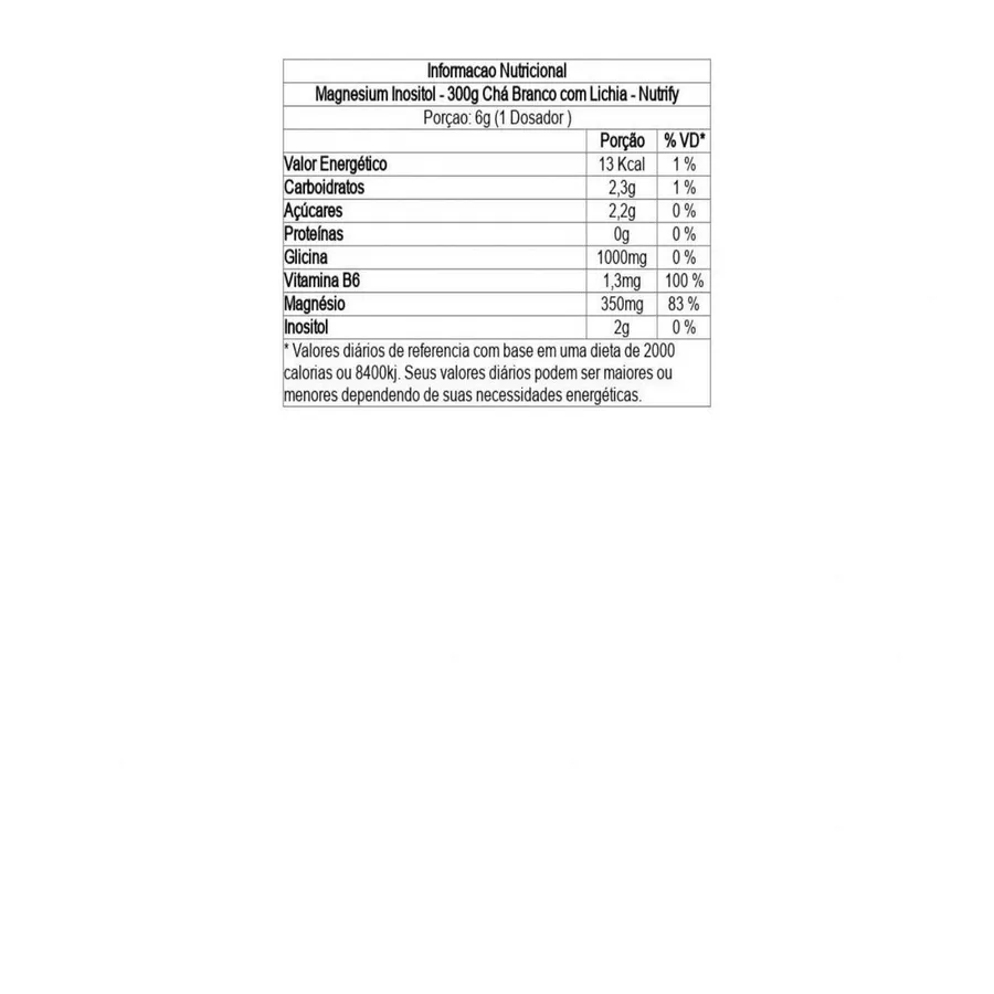 Nutrify Magnesium Inositol - Chá Branco com Lichia 300g — foto 2