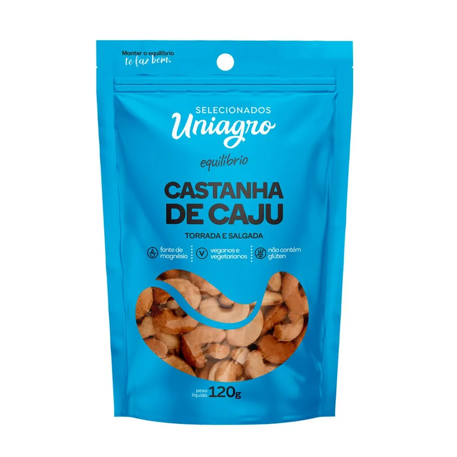 Uniagro Castanha Caju T/s Pouch 12 x 120g