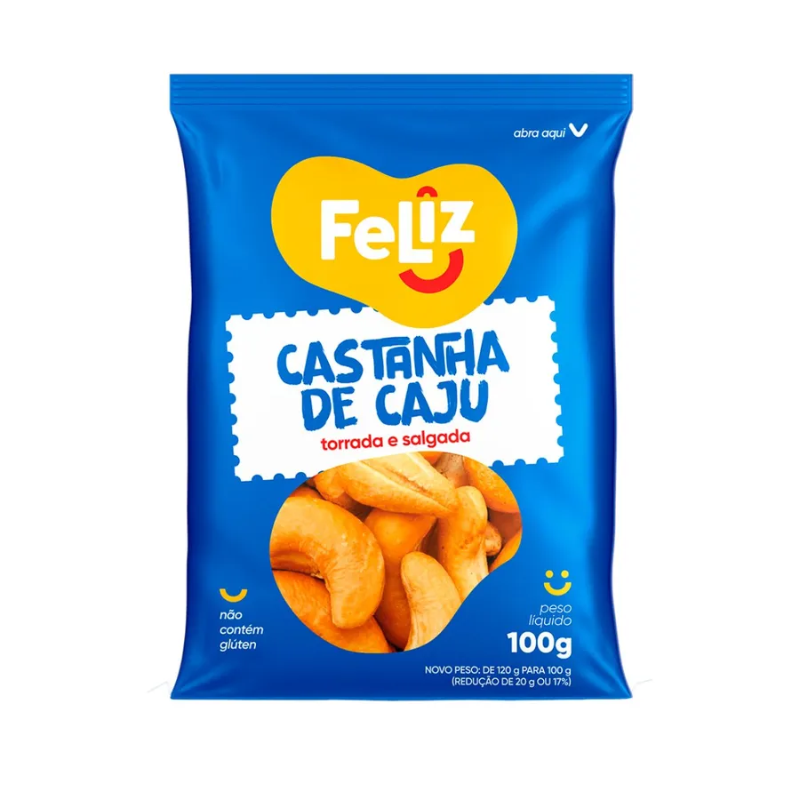 Uniagro Castanha Caju T/s Sc 18 x Feliz 100g