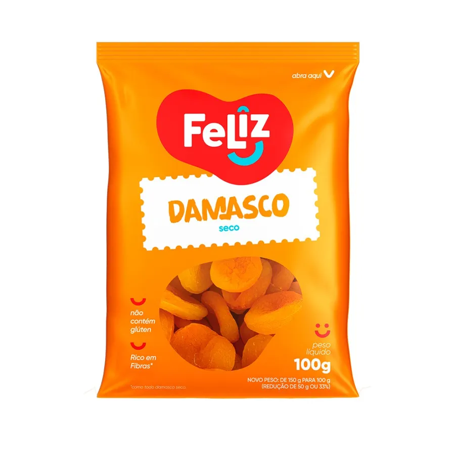 Uniagro Damasco Seco Sc 18 x Feliz 100g