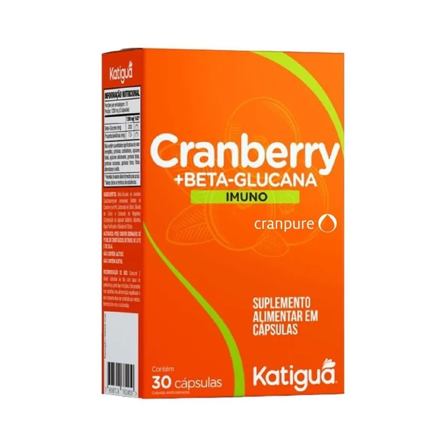 Katiguá Cranberry + Beta-Glucana - 30 Cápsulas