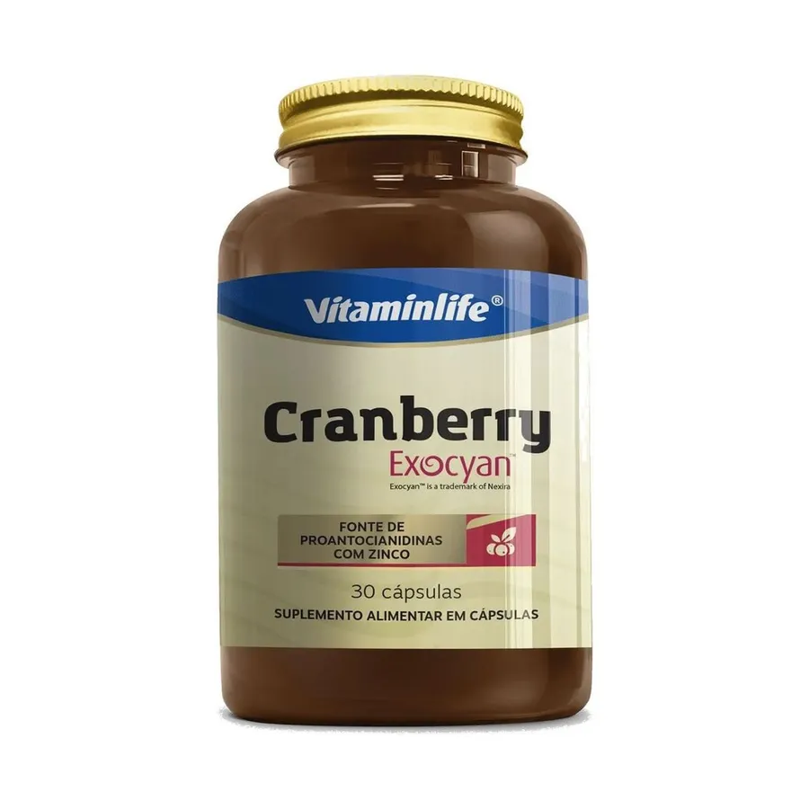Vitaminlife Cranberry Exocyan + Zinco - 30 Cápsulas