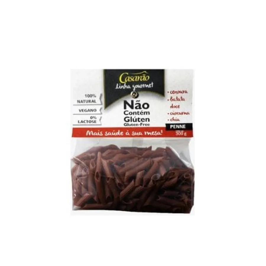 Casarão Macarrão Penne Cenoura, Batata Doce, Cúrcuma e Chia 300g