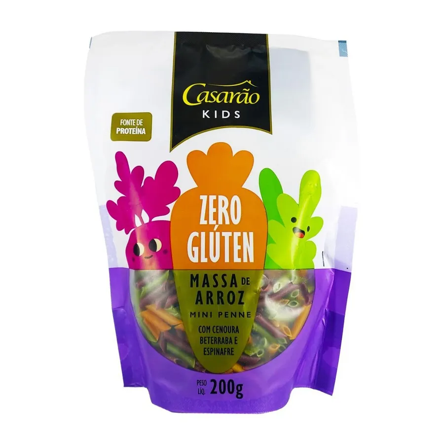Macarrao de Arroz Mini Penne Kids Casarao 200g