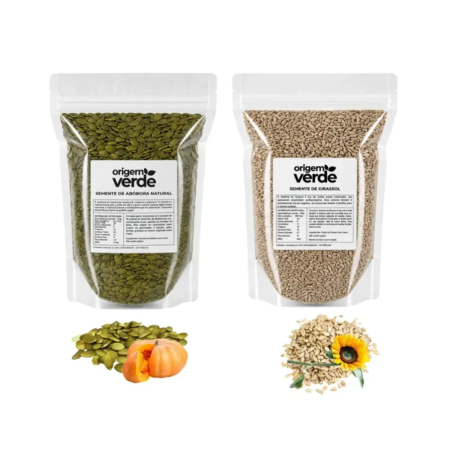 Origem Verde Kit Sementes Abóbora e Girassol Produtos Selecionados Extra Novo