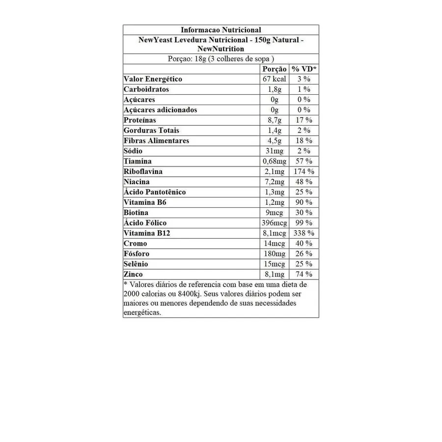 NewNutrition NewYeast Levedura Nutricional - Natural 150g — foto 2