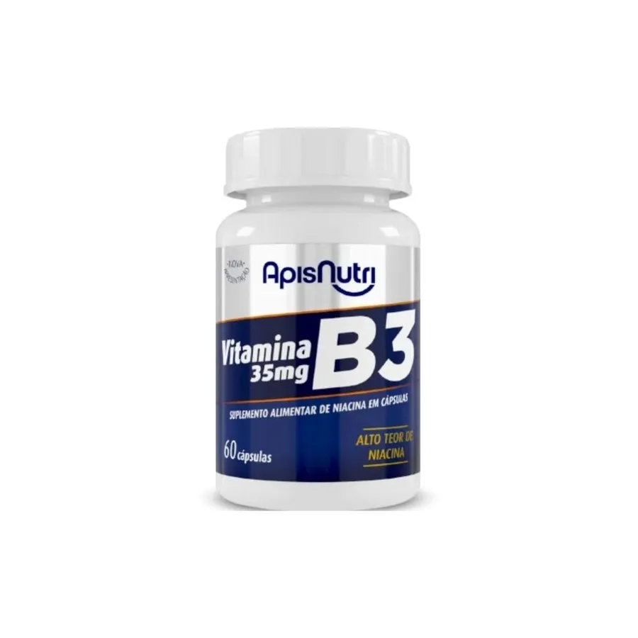 Cápsulas Suplemento De Vitamina B3 280Mg 60 Caps Apisnutri