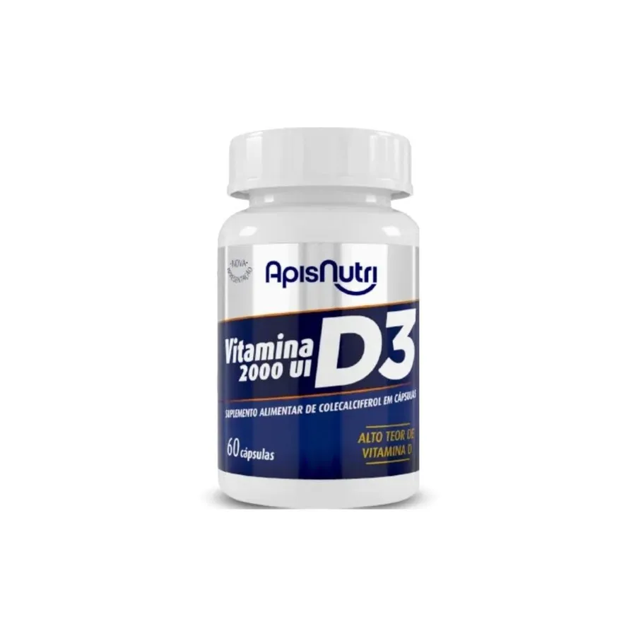 Cápsulas Suplemento De Vitamina D3 60 Caps 280Mg Apisnutri