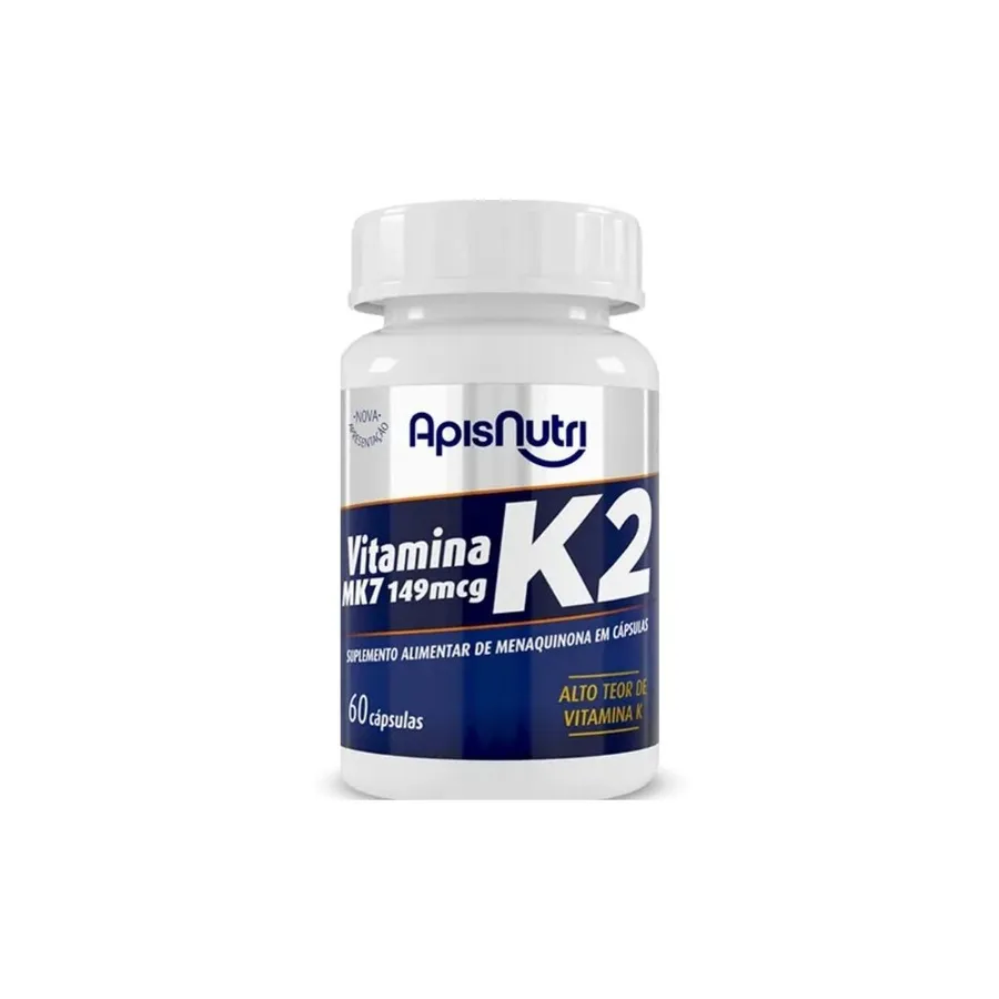 Cápsulas Suplemento De Vitamina K2 - 280Mg 60 Caps Apisnutri