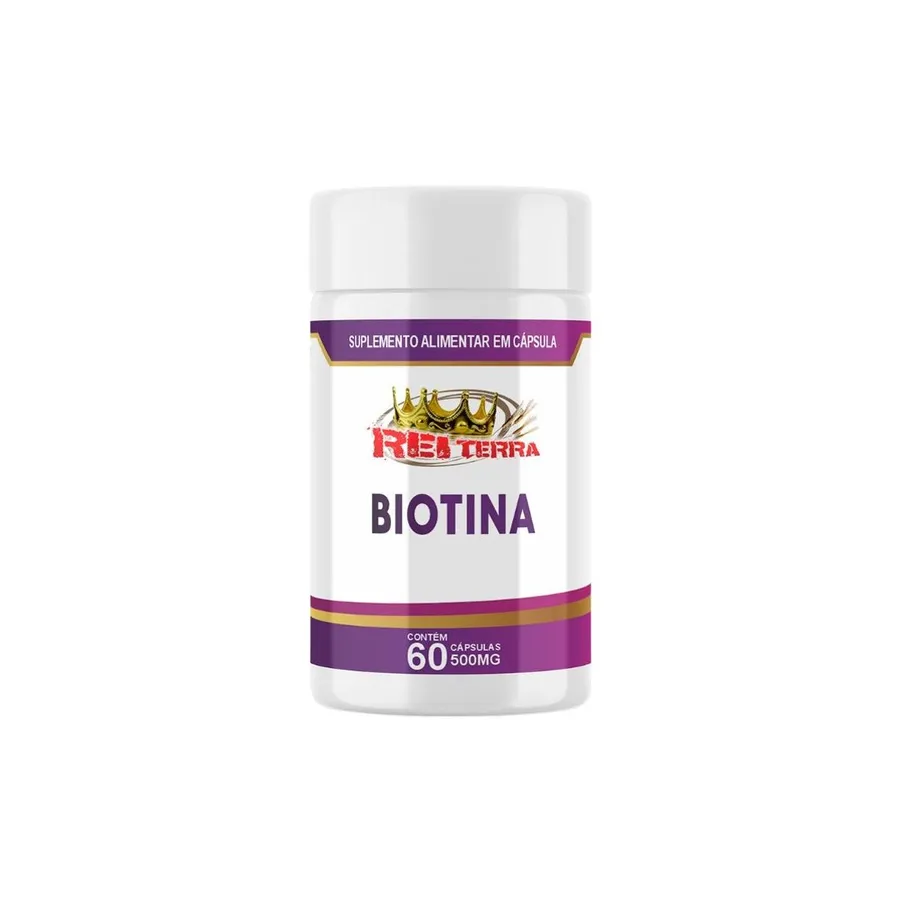 Rei Terra Cápsulas de Biotina 60 Caps 500Mg
