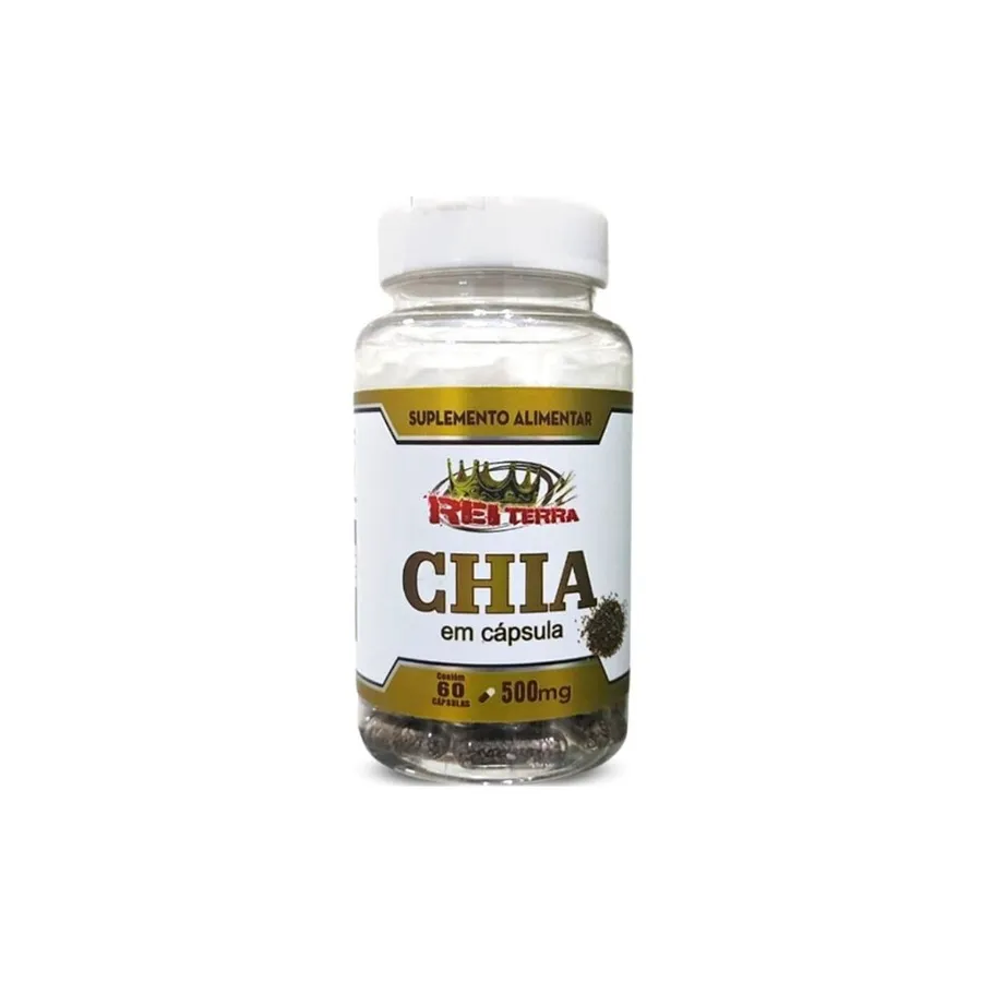 Rei Terra Cápsulas de Sementes de Chia 60 Caps 500Mg