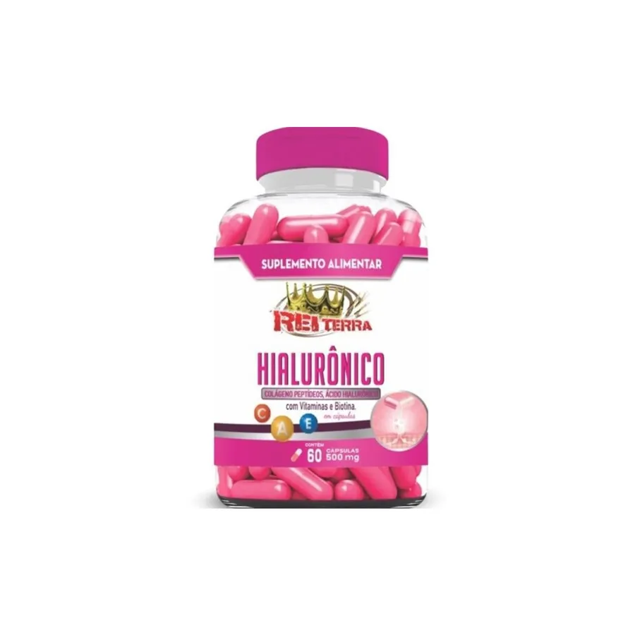 Rei Terra Cápsulas de Acído Hialurônico 60 Caps. 500 Mg