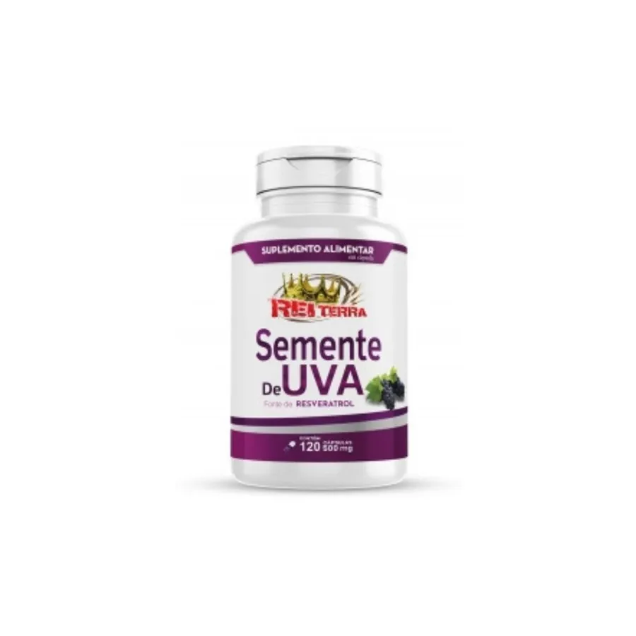 Rei Terra Cápsulas de Semente de Uva 120 Caps 500 Mg