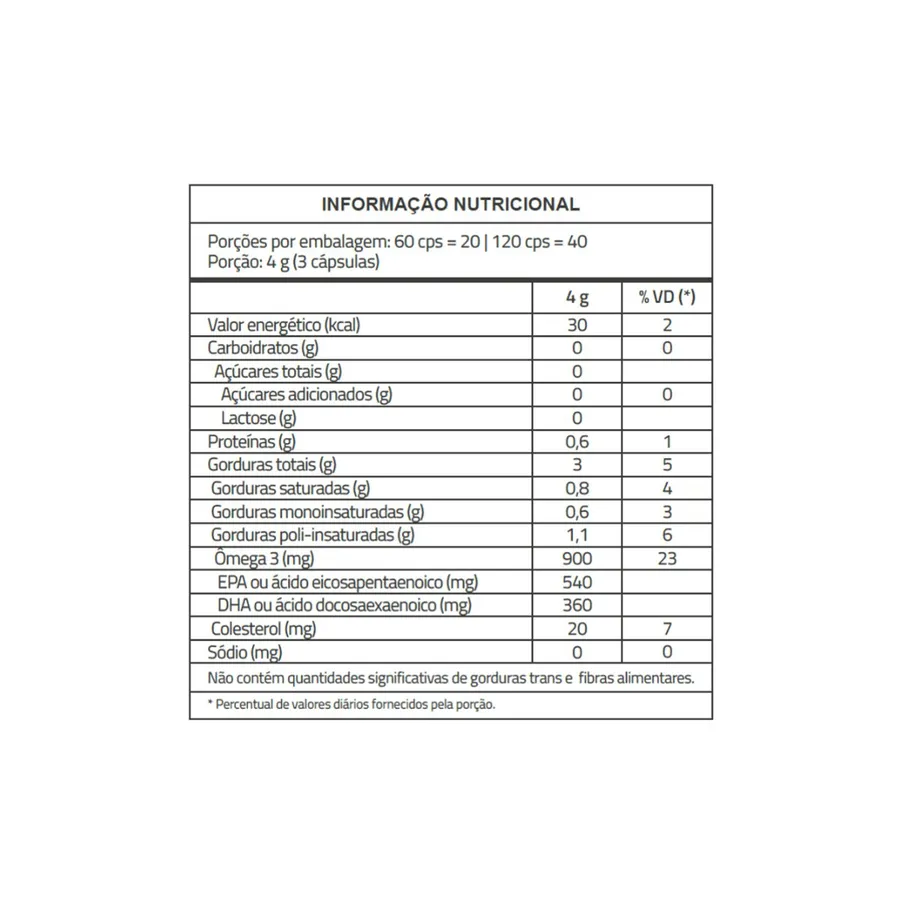 Ômega 3 - 120 Cápsulas 1000 mg - Catarinense Nutrição — foto 3