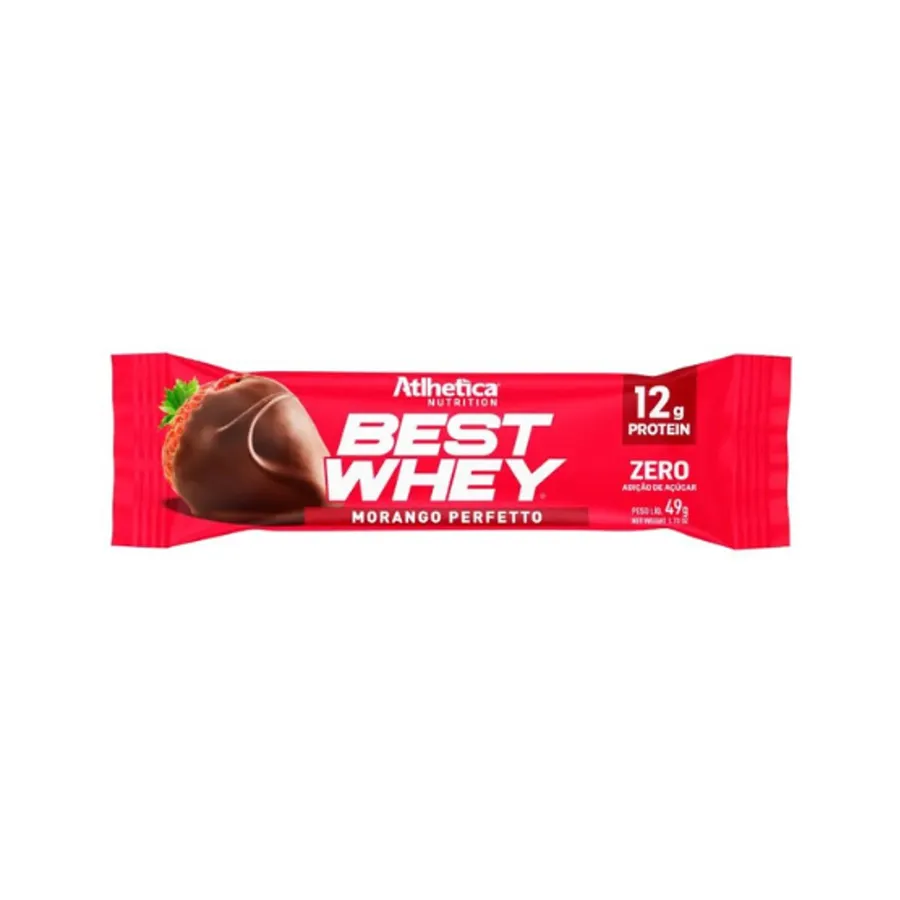 Best Whey Barra Morango Perfeito Atlhetica 49g