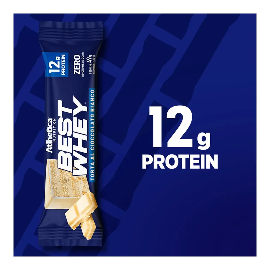 Best Whey Barra Torta Al Cioccolato Bianco Atlhetica 49g — foto 3
