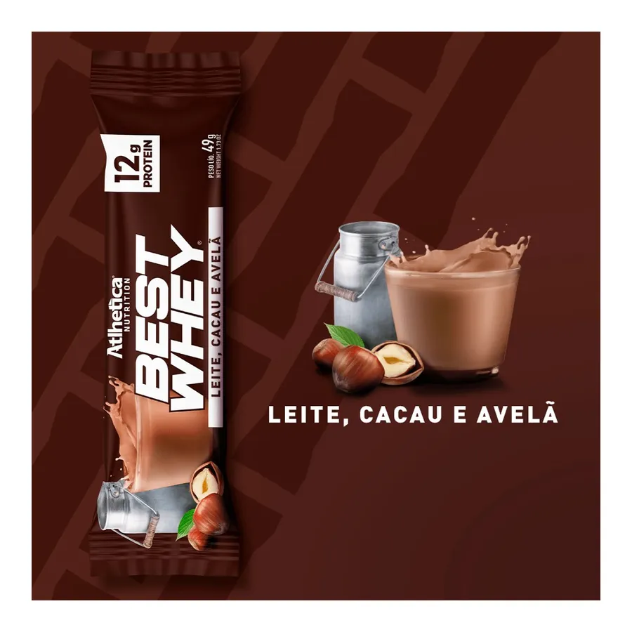 Best Whey Barra Leite, Cacau e Avela Atlhetica 49g — foto 3