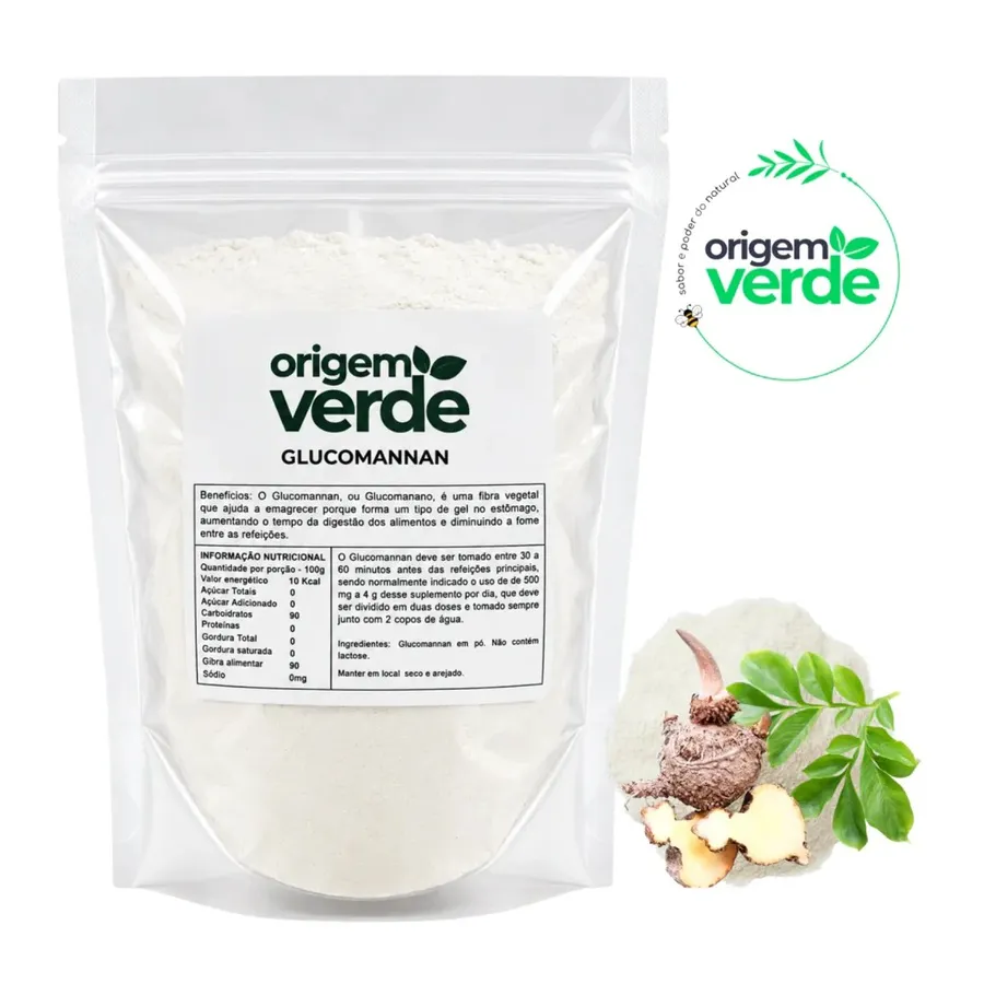 Origem Verde Glucomannan 100% Fibra Pura