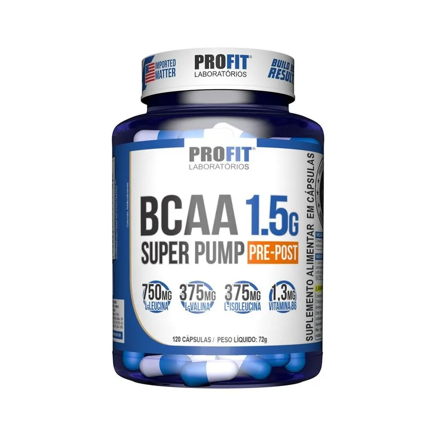 ProFit Bcaa Super Pump -120 Cápsulas 1,5g