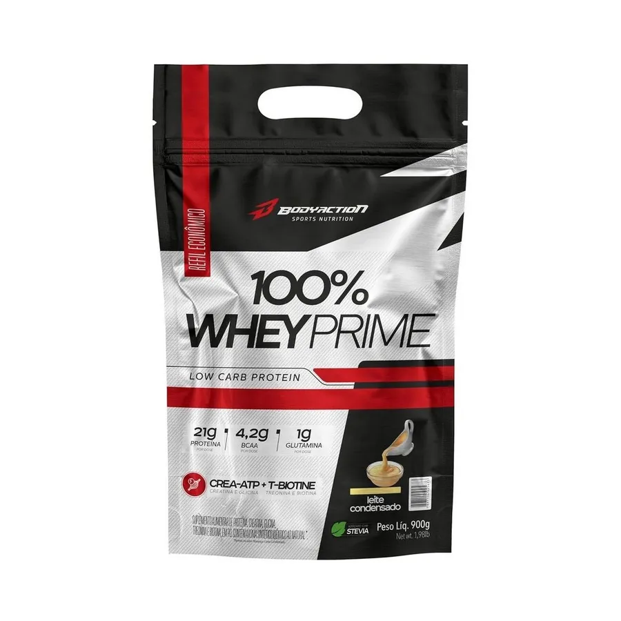 BodyAction 100% Whey Prime - Refil Leite Condensado 900g