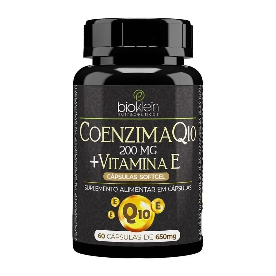 Bioklein Coenzima Q10 200mg + Vitamina E - 60 Cápsulas