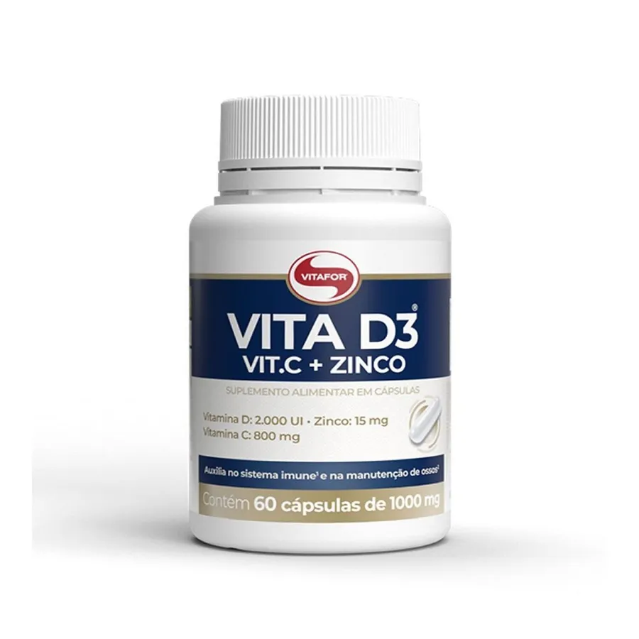 Vitafor Vita D3 + Vit C + Zinco - 60 Cápsulas