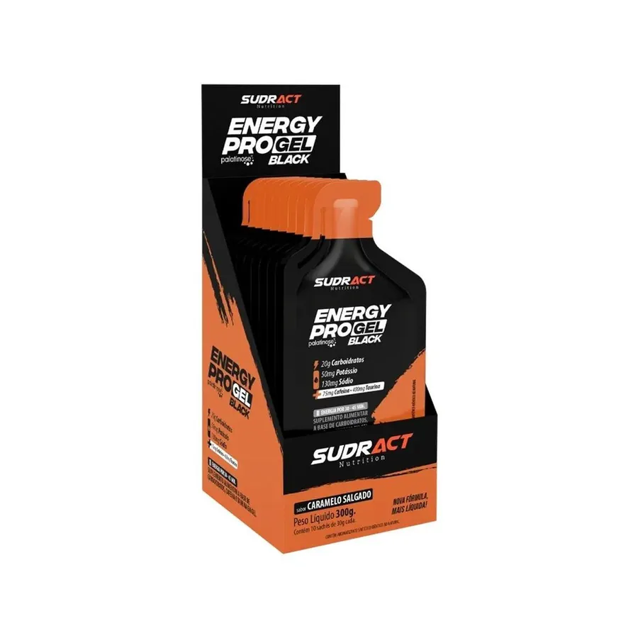 Sudract Nutrition Energy Pro Gel Black - Caixa 10 sachês 30g — foto 5