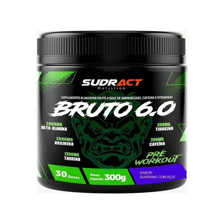 Sudract Nutrition Pre Workout Bruto 6.0 300g — foto 3