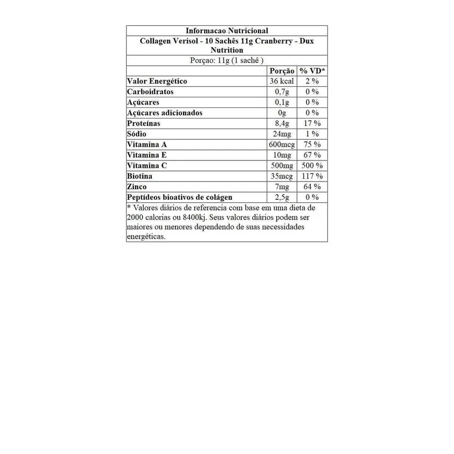 Dux Nutrition Collagen Verisol - 10 Sachês Cranberry 11g — foto 3